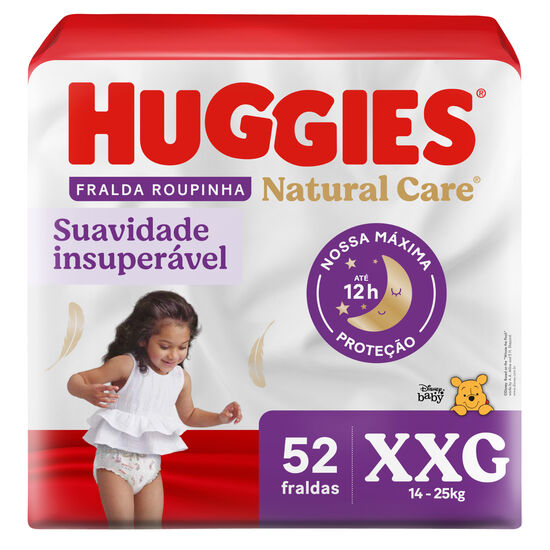 Fralda Huggies Natural Care Roupinha XXG - 52 fraldas